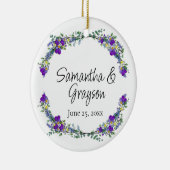 Paarse waterverf violet lavendel eucalyptus keramisch ornament (Rechts)