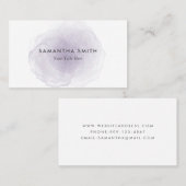 Paarse Waterverf Visitekaartje (Voorkant / Achterkant)