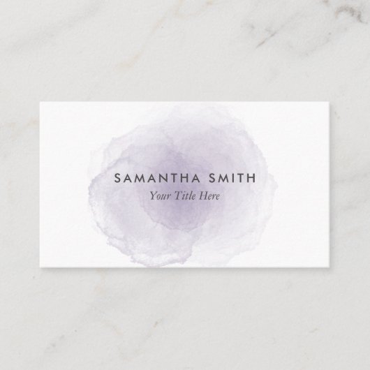 Paarse Waterverf Visitekaartje (Voorkant)