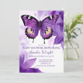 Paarse Waterverf vlinder impressies Kaart (Staand voorkant)