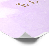 Paarse Waterverf Vrijgezellenfeest Welkomstteken Poster (Hoek)