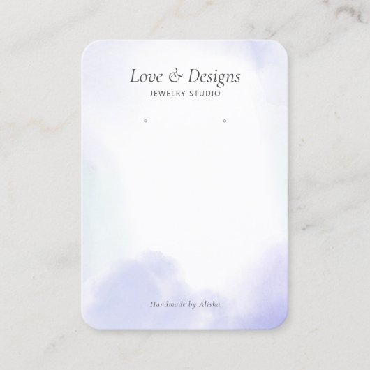 Paarse Waterverf Was met juwelenvertoning Visitekaartje (Voorkant)