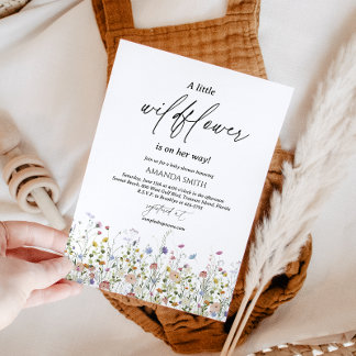 Paarse Waterverf Wildbloemen, Zomerbloemen Kaart