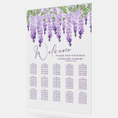 Paarse Waterverf Wisteria Lila Bloemige Bruiloft Acryl Bord (Hoek)