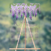 Paarse Waterverf Wisteria Lila Bloemige Bruiloft Acryl Bord (Neutraal)