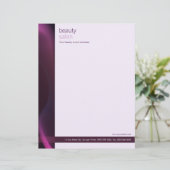 Paarse Wave-hoofdletter Gepersonaliseerd Briefhoofd (Staand voorkant)