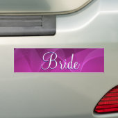 Paarse Waves Bride Bumpersticker (Op auto)