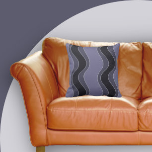 Paarse Wavy Ripple Pattern Kussen