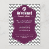 Paarse We hebben Briefkaarten voor adreswijziging (Voorkant)