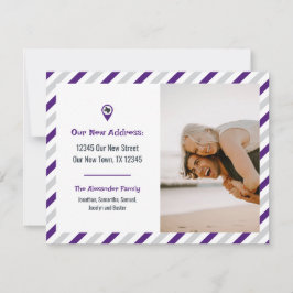 Paarse We hebben gestreepte bewegende foto verplaa