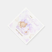 Paarse We kunnen bijna wachten Baby shower servett Servet (Hoek)