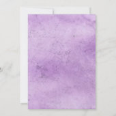  Paarse Wedding Heart Waterverf Grunge Kaart (Achterkant)