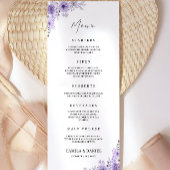 Paarse Wedding Menu Kaarten Sjabloon