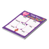 Paarse weekplanner bloemschikken Notitieblok (Gedraaid)