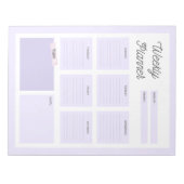 Paarse Weekplanner Notitieblok (Voorkant)