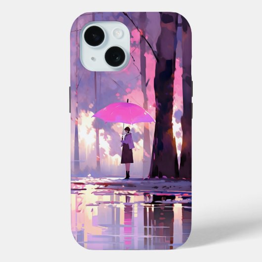 Paarse Weer Anime Impressionisme Case-Mate iPhone Case (Achterkant)
