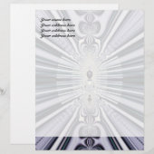 Paarse wereld custom briefhoofd (Voorkant / Achterkant)