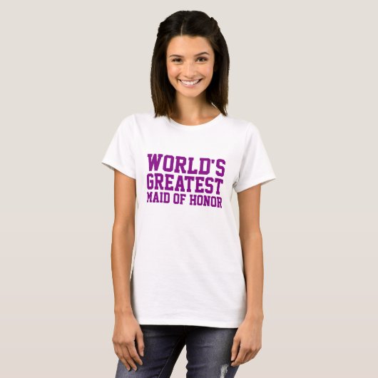 Paarse wereld's grootste eerbetoon t-shirt (Voorkant volledig)