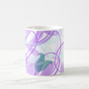 Paarse werveling Designe Koffiemok