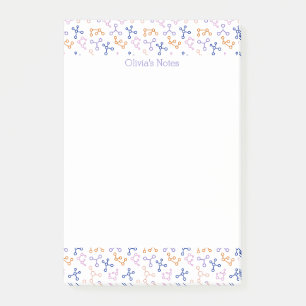 Paarse wetenschapsmoleculen Biologiepictogrammen Post-it® Notes