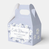 Paarse White Floral Easter Custom Party Bedankdoosjes (Voorkant Zijde)