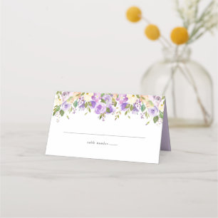 Paarse White Floral Monogram Weddenschap