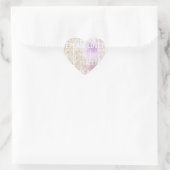 Paarse White Gold Tie-kleurstof vredesliefde Hart Sticker (Tas)
