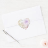 Paarse White Gold Tie-kleurstof vredesliefde Hart Sticker (Envelop)