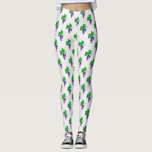 Paarse wijnstok leggings (Voorkant)