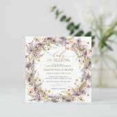 Paarse Wildbloemen Baby in Bloom Douche Kaart (Staand voorkant)