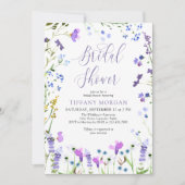 Paarse wilde bloem Feminine Vrijgezellenfeest Kaart (Voorkant)