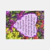 PAARSE WILDE BLOEM JOHANNES 3:16 FLEECE DEKEN (Voorkant (Horizontaal))