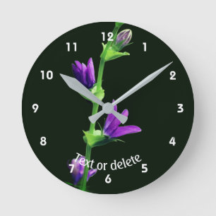 Paarse Wilde Bloem Persoonlijk Ronde Klok