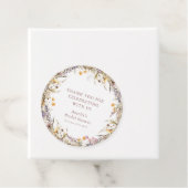 Paarse Wilde Bloemen Bruiloft Feest Custom Bedankt Bedankjes Labels (In situ)