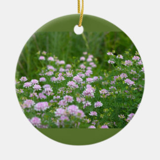 Paarse Wilde Bloemen Foto Ornament