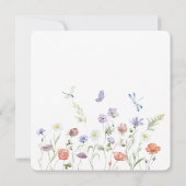 Paarse Wilde Bloemen Kaart (Achterkant)