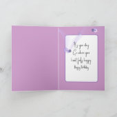 Paarse wilde bloemen verjaardag kaart (Binnen)