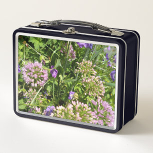 Paarse Wilde Bloemenweide Bloem Lunchbox