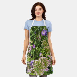 Paarse Wilde Bloemenweide Bloemenschort Schort