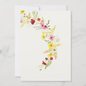 Paarse wilde orchidee bloemenkrans bruiloft recept kaart (Achterkant)