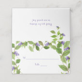 Paarse Wildflower Blossoms laat plaats kaarten (Buitenkant ongevouwen)