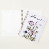 Paarse Wildflower Boeket Waterverf Bloemen Planner (Display)