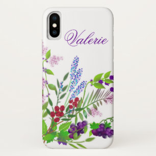 Paarse Wildflower Bouquet iPhone / iPad case
