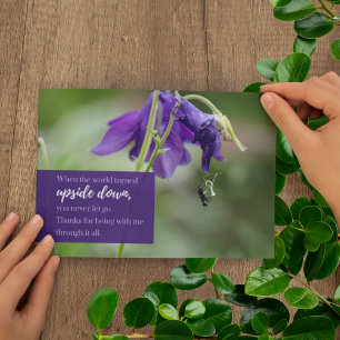 Paarse Wildflower Teacher Appreciation Flat Bedankkaart