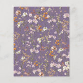 Paarse Wildflower Vrijgezellenfeest dank u kaart (Achterkant)