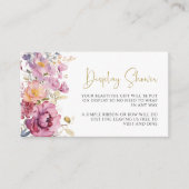 Paarse Wildflowers Display Douche Kaart (Voorkant)