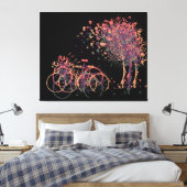 Paarse winterbladeren bomen canvas afdruk (Insitu (Slaapkamer))