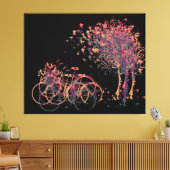 Paarse winterbladeren bomen canvas afdruk (Insitu (Woonkamer))