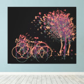 Paarse winterbladeren bomen canvas afdruk (Insitu (Houten vloer))