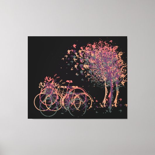 Paarse winterbladeren bomen canvas afdruk (Voorkant)